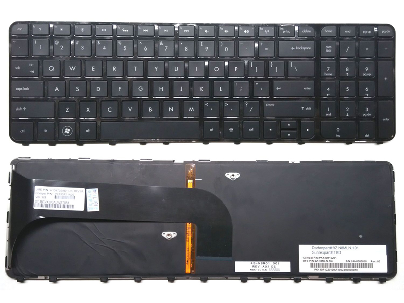 Genuine HP Envy M6 M6-1000 M6T M6T-1000 Series Laptop Keyboard -- With Backlit, With Frame