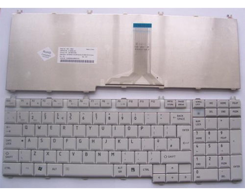 Genuine New Keyboard for Toshiba Satellite L350 L355 L500 L505 L550 L555 P200 P205 P300 P305 X205 Series Laptop -- [Color: Silver, UK Layout]